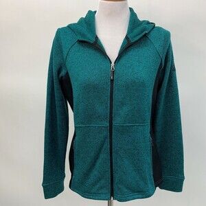 Zeroxposure Women's Sweater Hooded Medium Jasper Teal Green Black NWOT